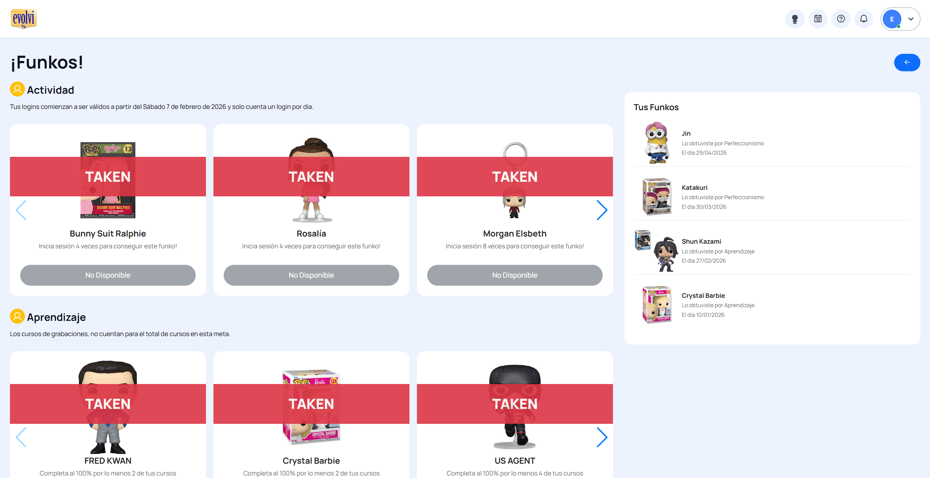 Leaderboard del Reto Evolvi con premios para los alumnos